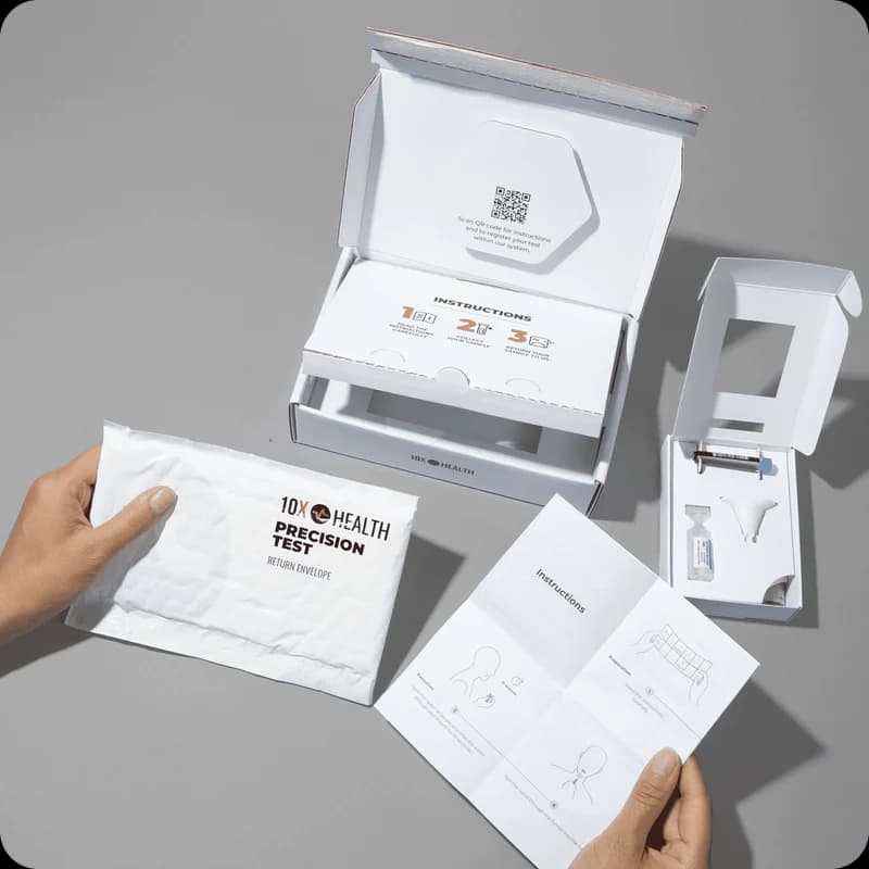 Step 2 saliva collection kit contents